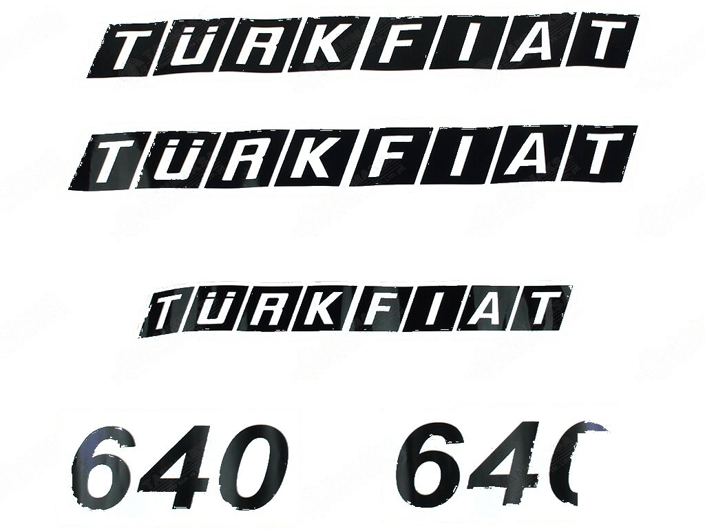 640 Yan Yazı Takımı
